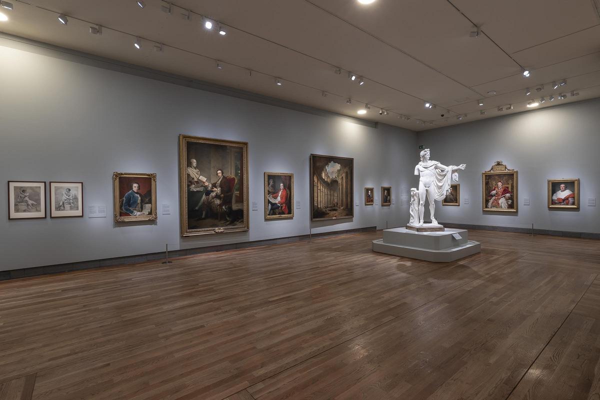 La sala dedicada a la etapa romana de Mengs en la exposición del Prado.