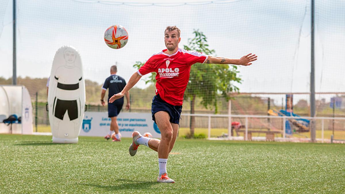 Cesar García, en un entrenamiento con el Algeciras