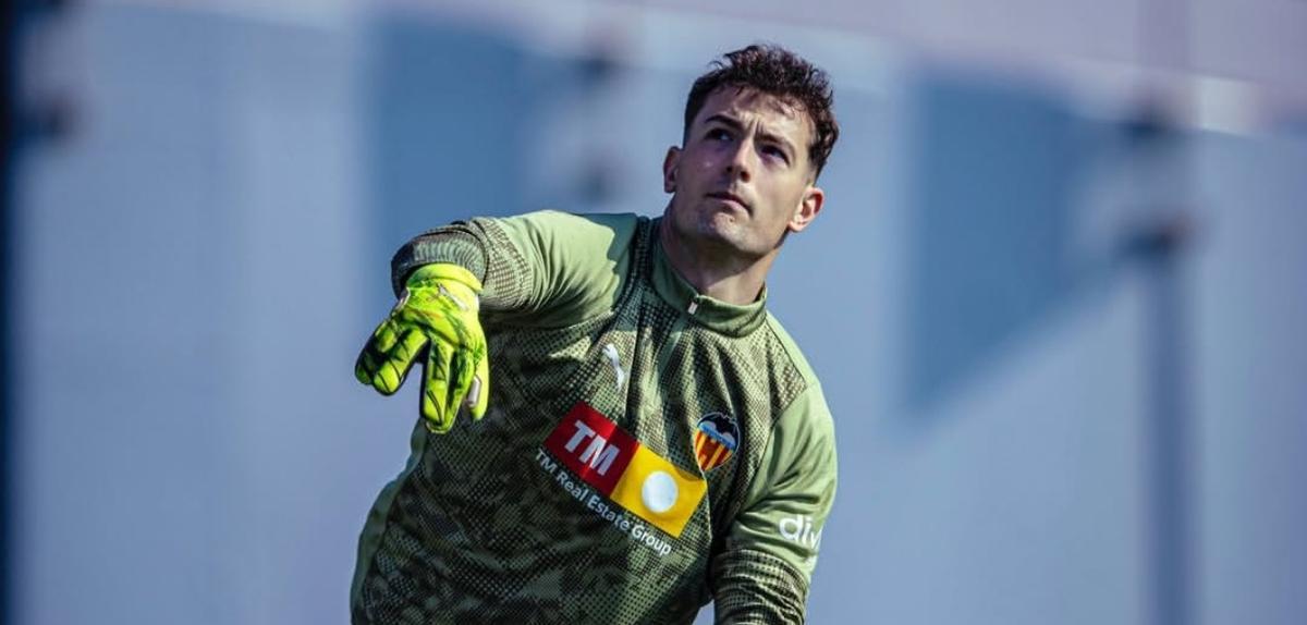 Agirrezabala, durante un entrenamiento