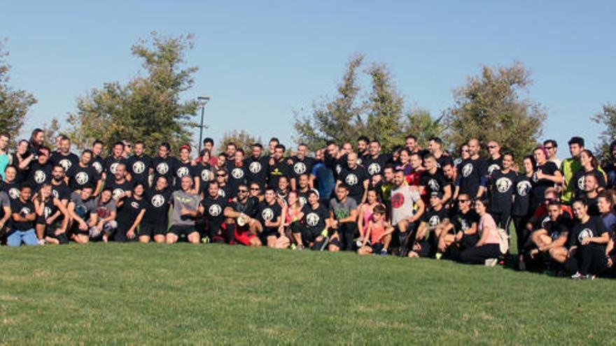 Los participantes en el último entrenamiento de la Spartan Race Valencia-Paterna