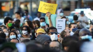 Protesta en Lisboa por el asesinato de Bruno Candé, de origen guineano, a manos de un veterano de la guerra colonial, en julio del 2020.