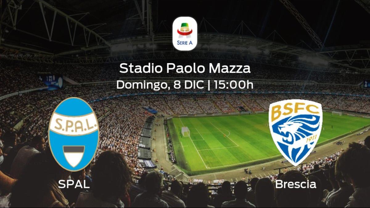 Jornada 15 de la Serie A: previa del duelo SPAL - Brescia Calcio