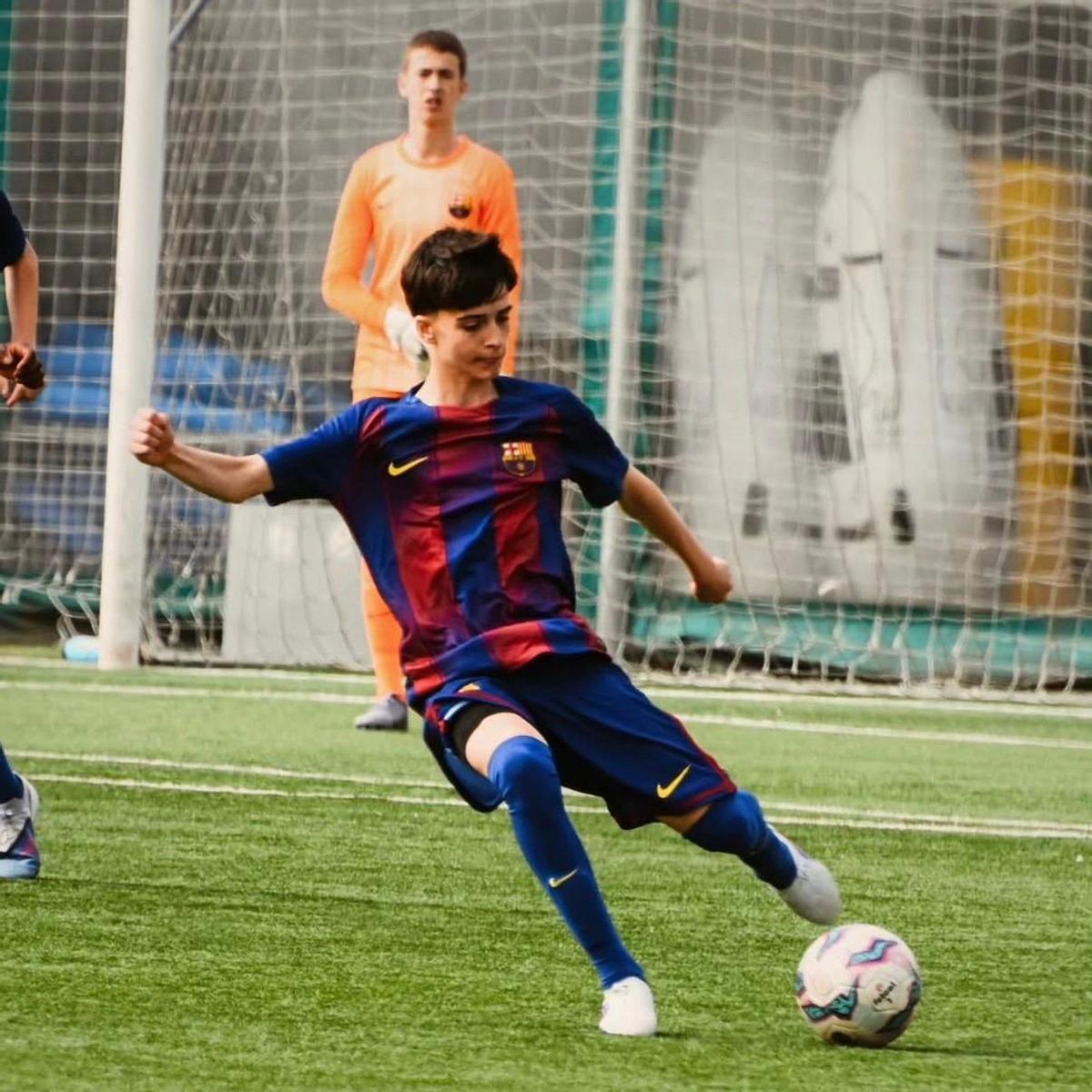 David Moreno comenzó en el CD Benifaió y ahora brilla en la cantera del FC Barcelona.