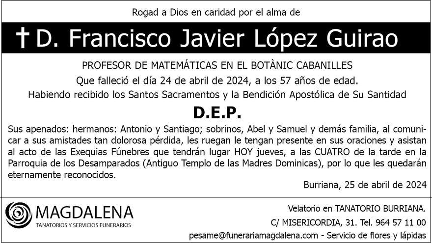 D. Francisco Javier López Guirao