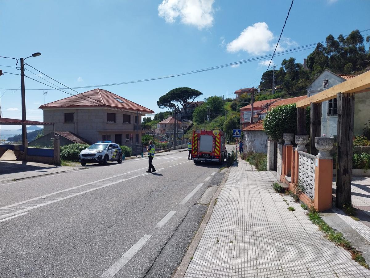 El lugar en el que ocurrió el accidente, en la PO-315 en Darbo.