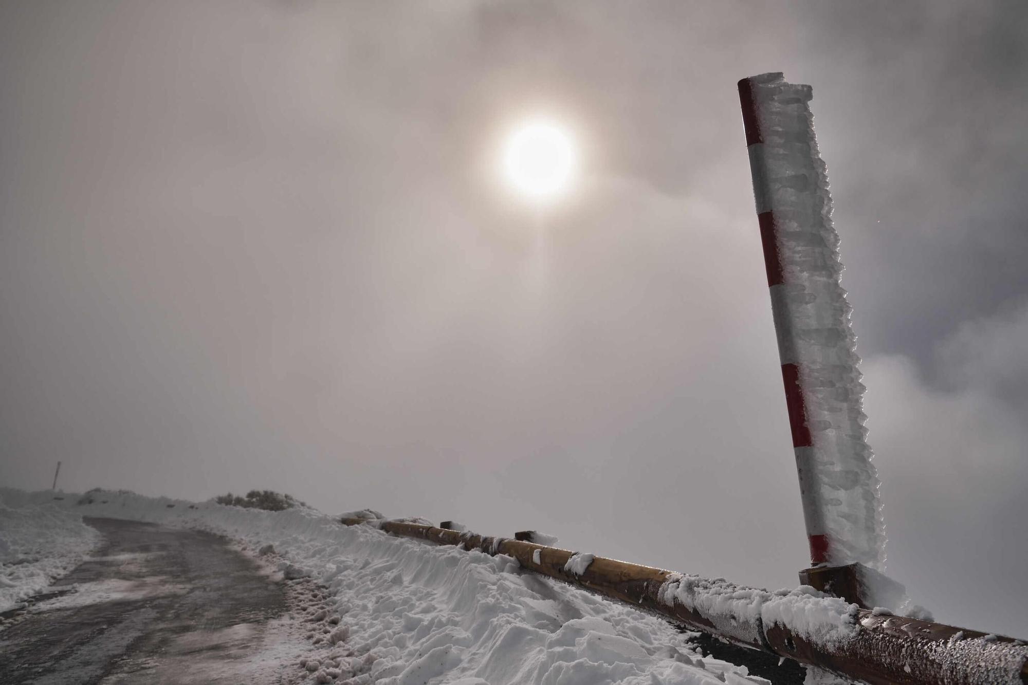 La nieve que dejó 'Filomena' en el Teide