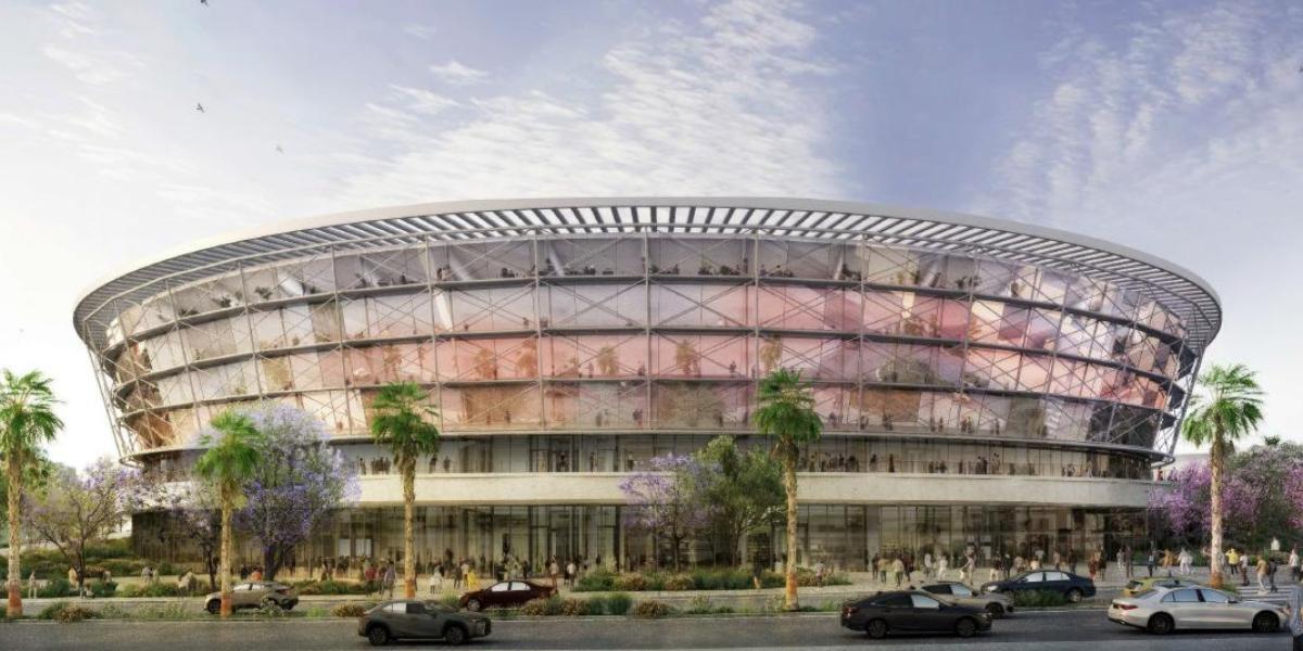 Otra imagen del nuevo Palau Blaugrana desde el exterior