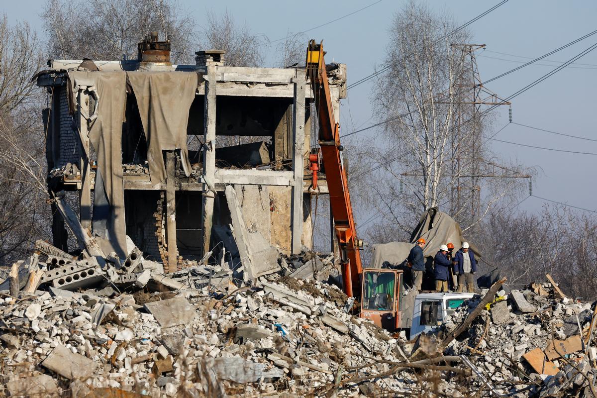 Lugar donde al menos 63 militares rusos han muerto en un ataque de las tropas ucranianas en la ciudad industrial de Makiivka, situada en la provincia oriental de Donetsk