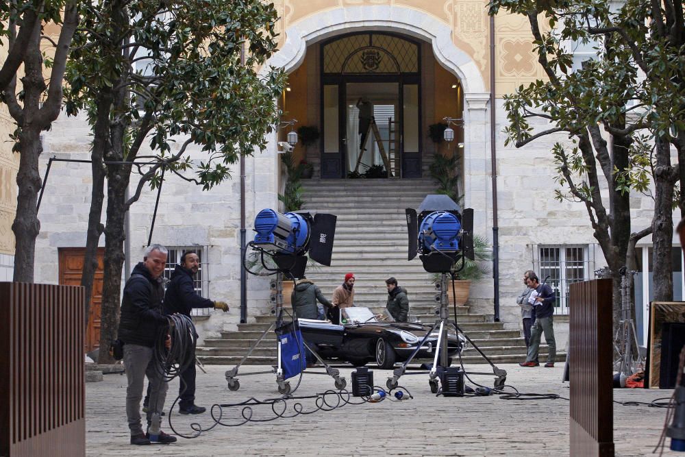 L'actriu Paz Vega grava un anunci d'ulleres a Girona