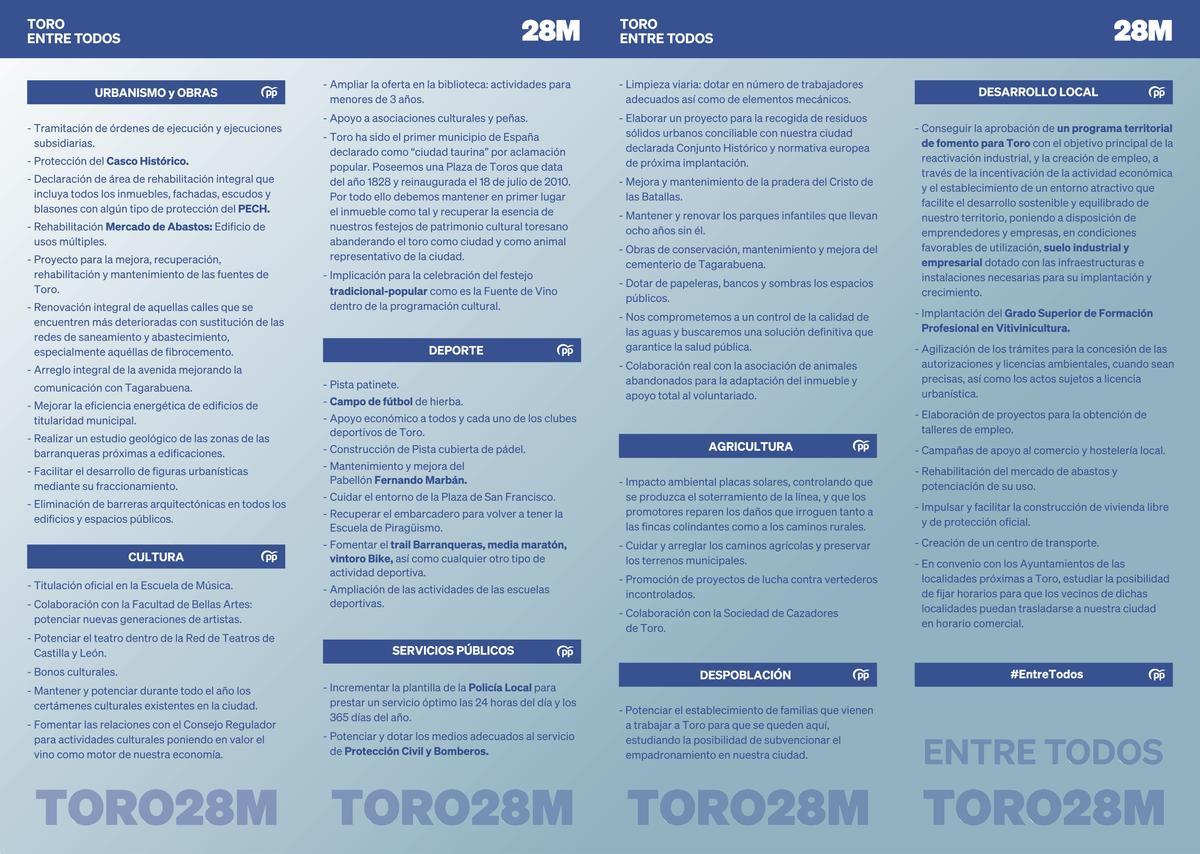 Programa electoral del PP y las medidas que propone para la ciudad