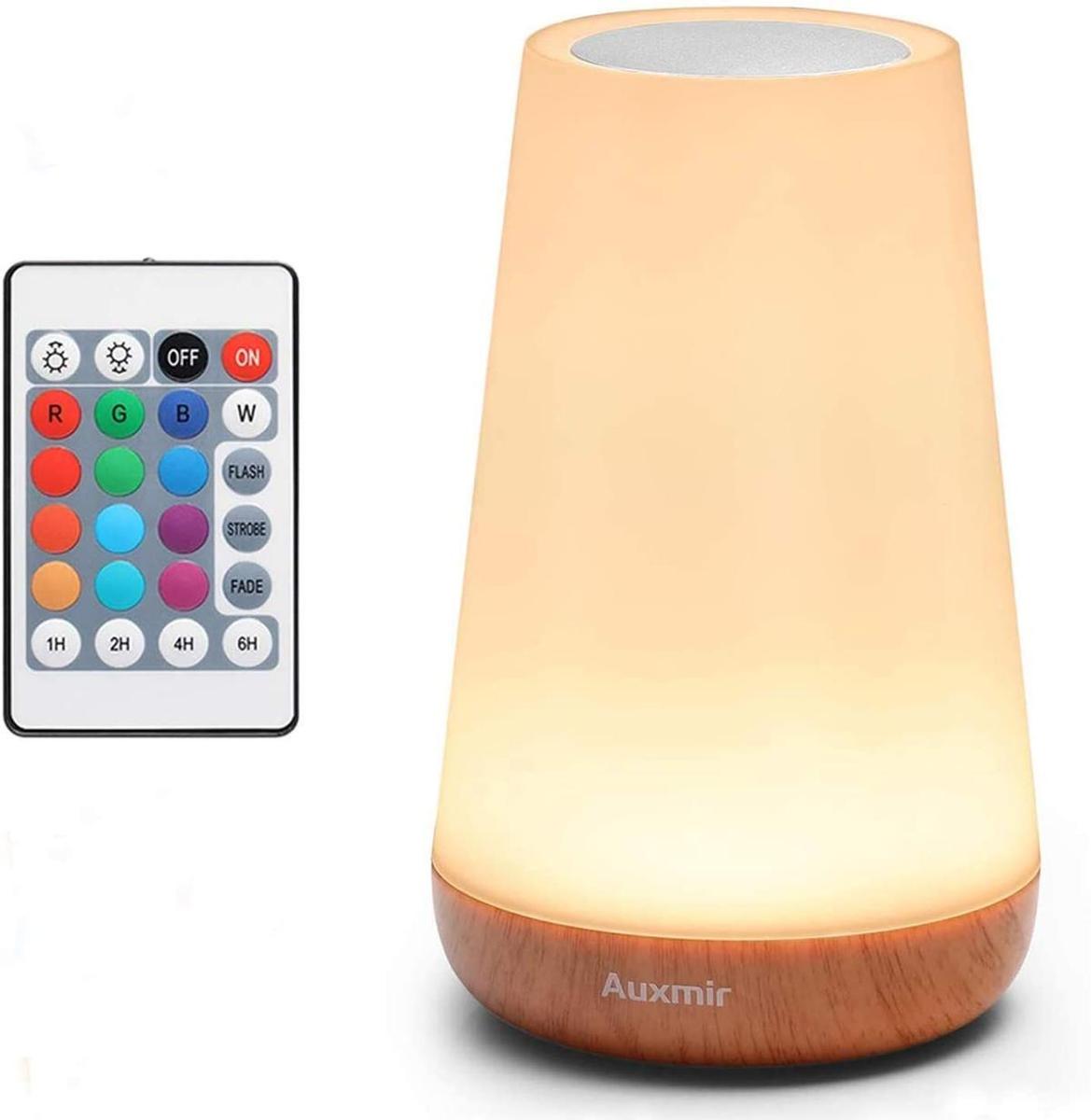 Lámpara de mesa con control remoto y temporizador