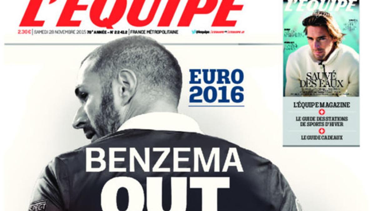 Karim Benzema podría quedar fuera de la Eurocopa de Francia 2016