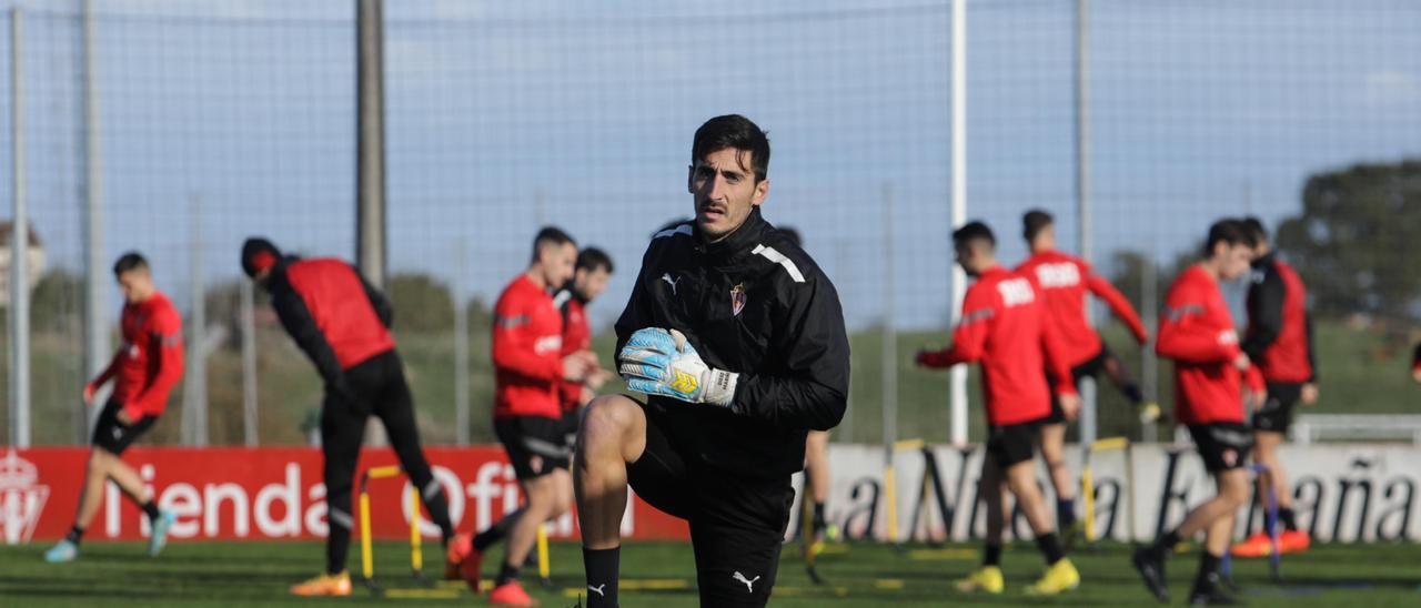 Diego mariño durante un entrenamiento.