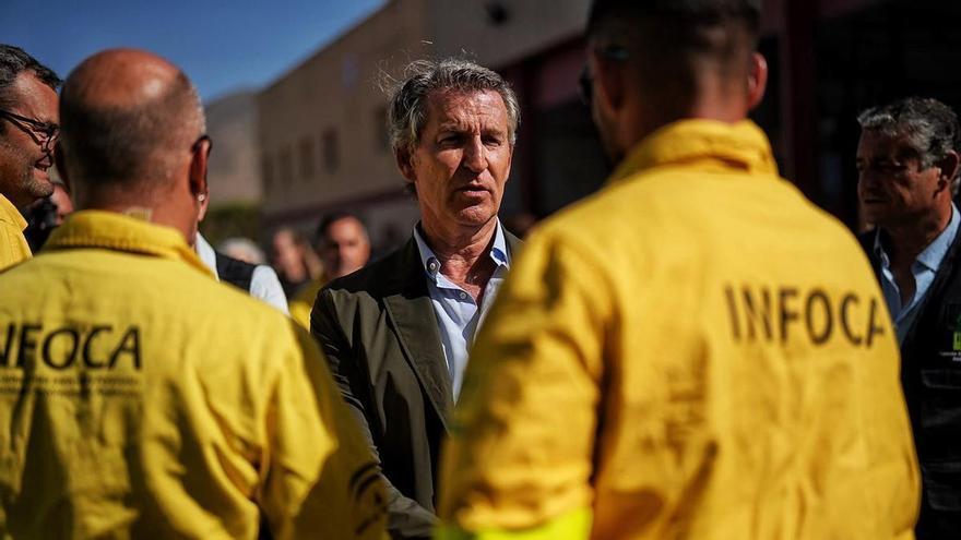 Feijóo se compromete a un acuerdo de prevención de riesgos y coordinación ante incendios