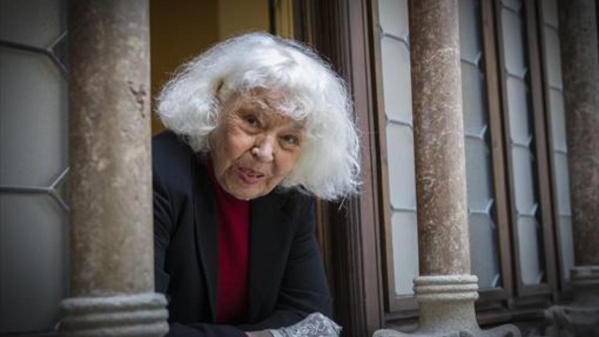 Nawal El Saadawi, días atrás, en la Palau Macayade Barcelona.