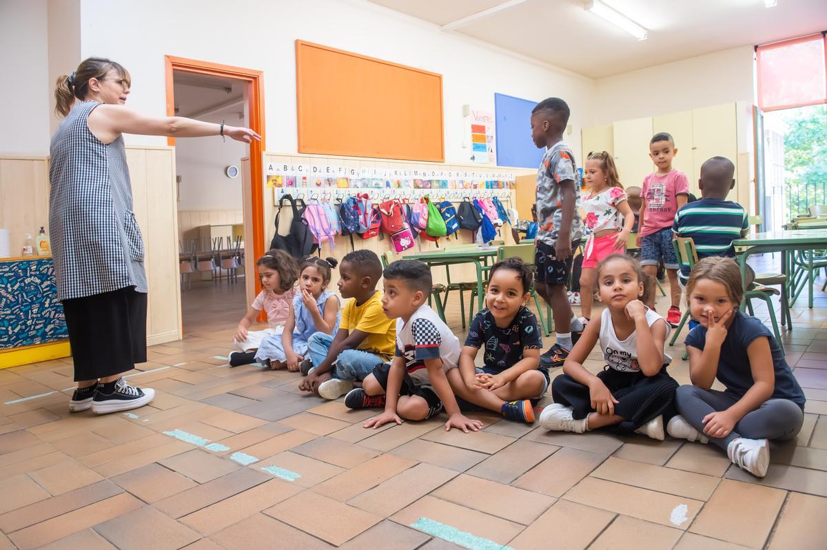 Primer día de colegio en la escuela Joan XXIII de Lleida