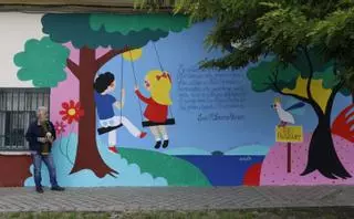 Un colegio zamorano "invita" a la lectura con un gran mural