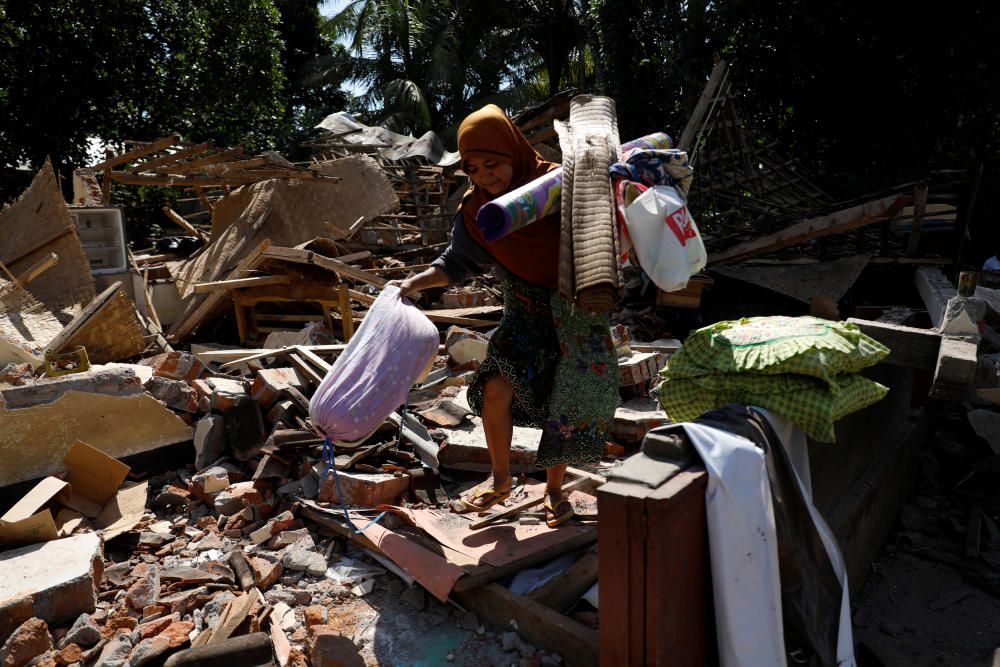 Terratrèmol a l'illa de Lombok a Indonèsia