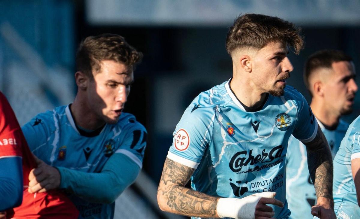 Jugadores del Coria en un partido anterior.