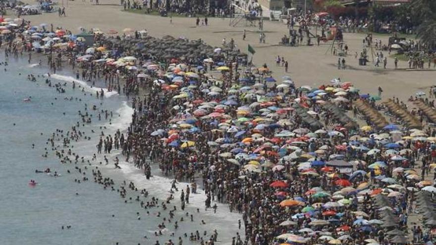 Vista aérea de la playa de la Malagueta.