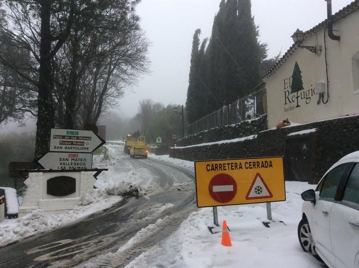 Así nevó en 2016 en la cumbre de Gran Canaria.