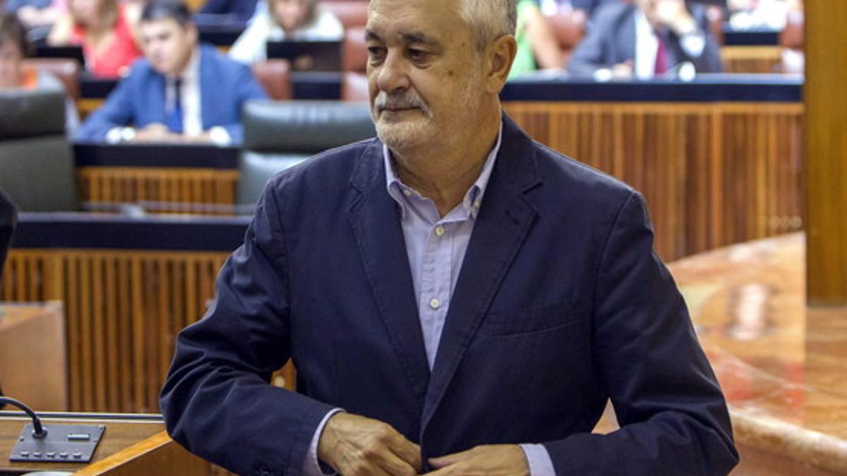 José Antonio Griñán, en un pleno del Parlamento andaluz, la semana pasada.