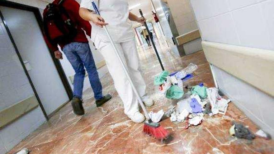 Las trabajadoras de la limpieza han acusado especialmente el golpe de la reforma laboral.