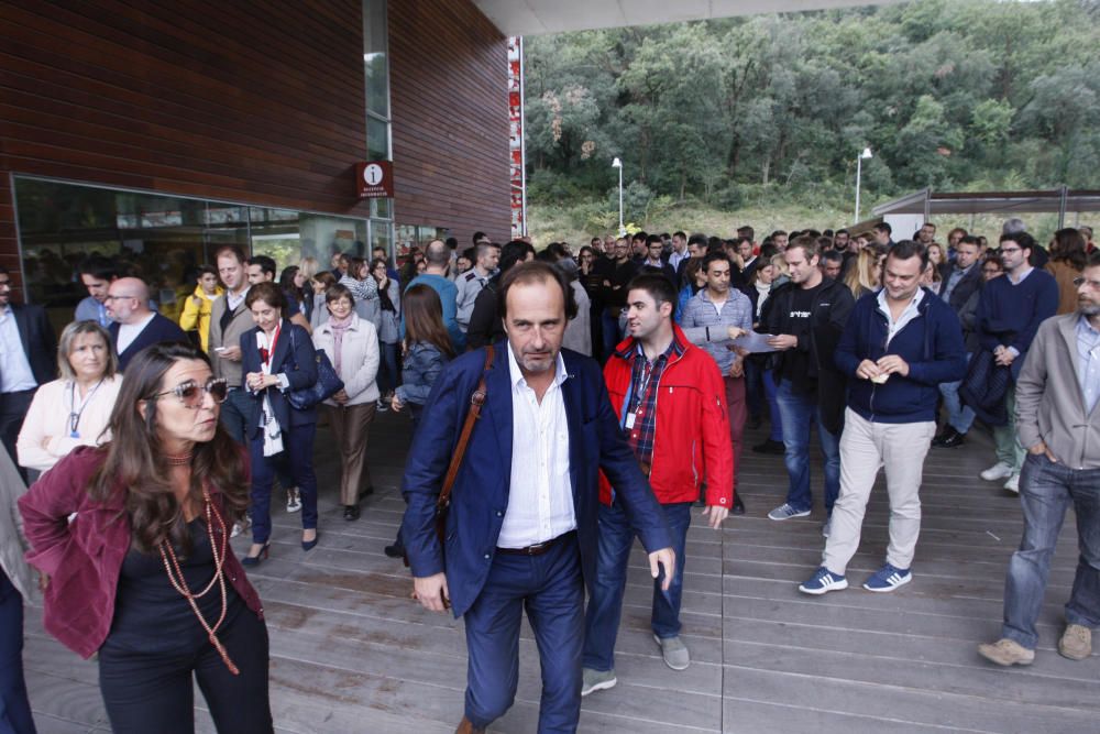 Manifestació d'empreses i treballadors del Parc Científic de la UdG