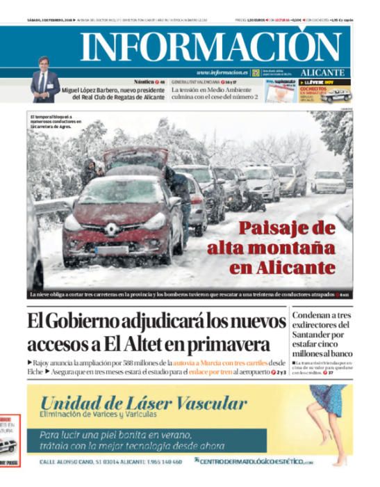 Estas han sido las portadas más destacadas de INFORMACIÓN en 2018