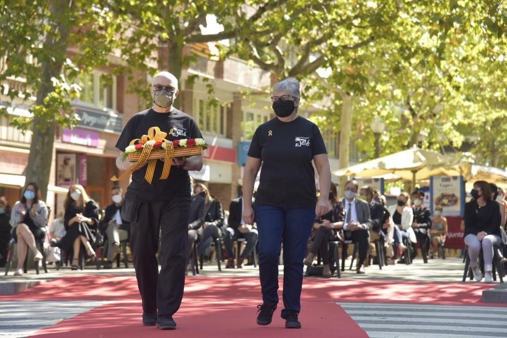 L'acte de la Diada 2020 a Manresa, en fotos