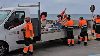 Despliegue de medios para mejorar los viales de Orihuela Costa