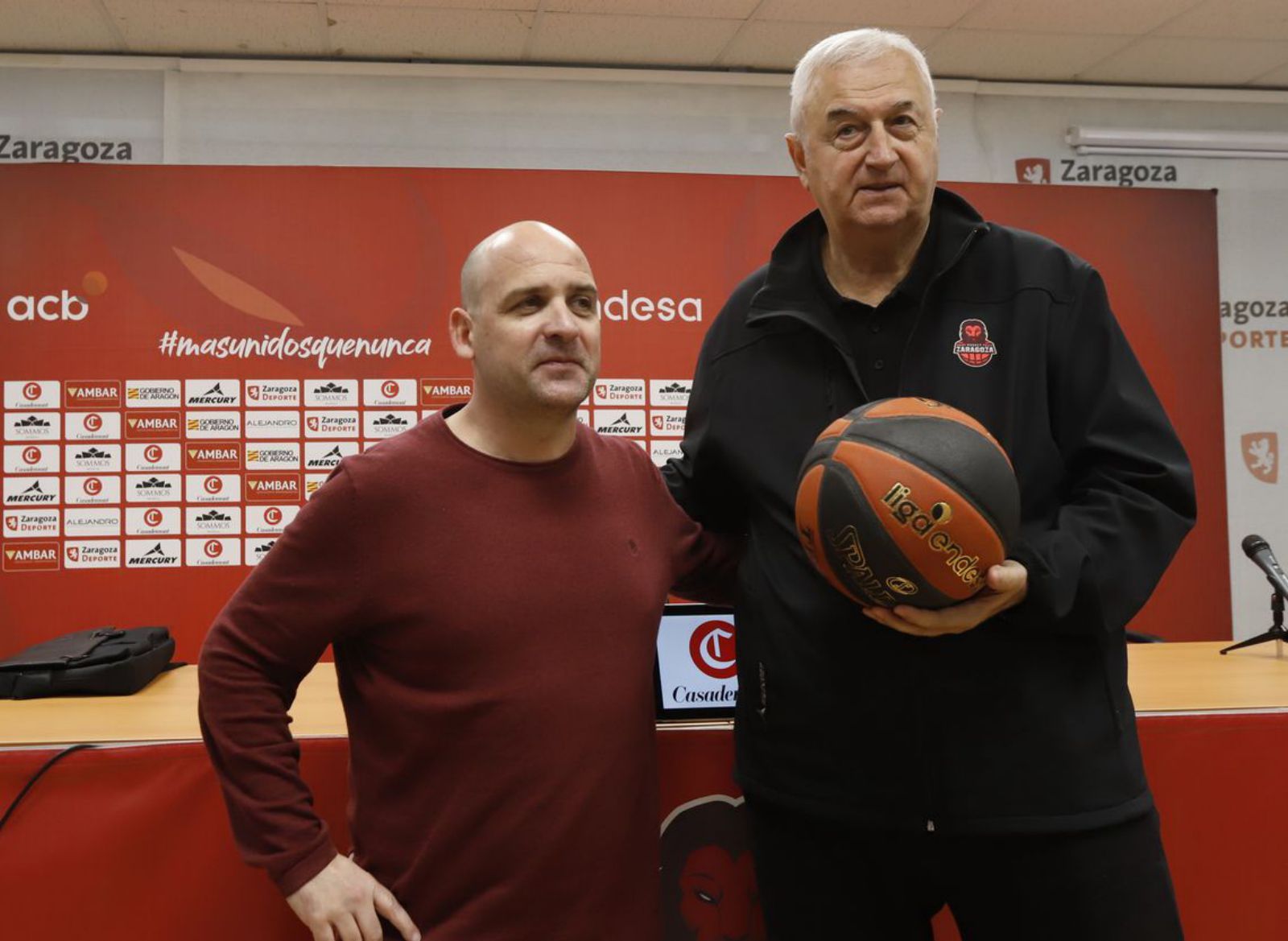 Toni Muedra, nuevo director deportivo, y Dragan Sakota, nuevo entrenador.