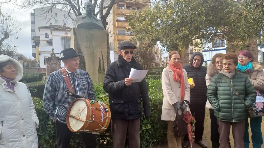Homenaje a Gabriel y Galán y tarde de Antruejos, desde el hogar Puerta Berrozana de Plasencia