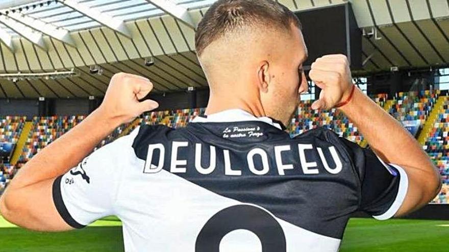 Deulofeu en su presentación con Udinese.