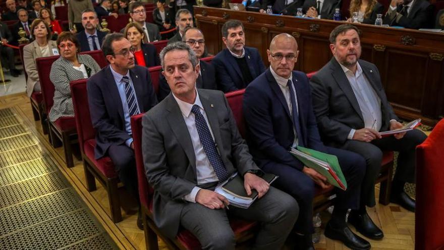 Los acusados por el &#039;procés&#039; durante el juicio.