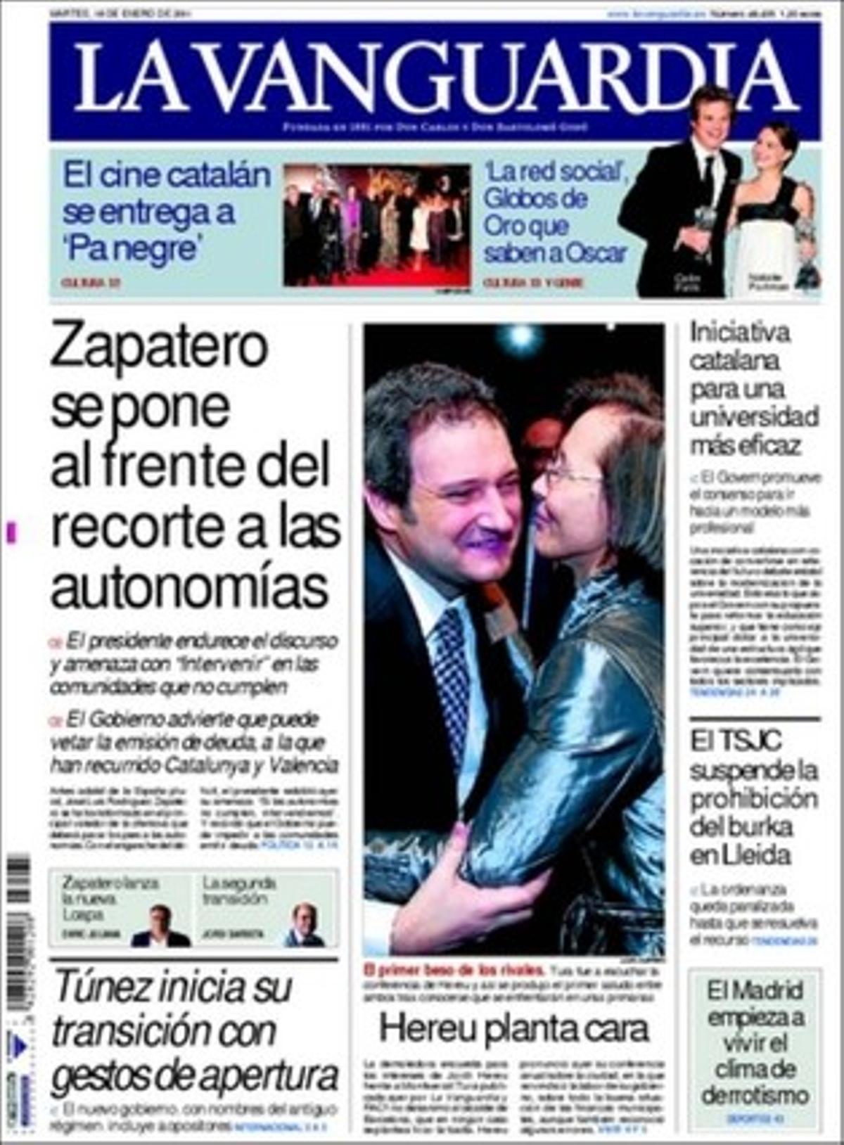 ’La Vanguardia’ dóna rellevància a més al fet que el sector catalanista ultima el seu pla per liderar el PSC, que anys d’exercici físic intens danyen el cor, que s’ha reobert el cas pel mortal atropellament de 12 persones a l’estació de tren de Castelldefels el 23 de juny, que els inversors acudeixen en masses a una emissió sindicada del Tresor espanyol, que Berlín ajorna la reforma del fons de rescat de la UE i posa condicions, i que el pacte social espanyol modificarà els contractes per crear llocs de treball, mesures que se centraran en l’atur juvenil i el de llarga durada.