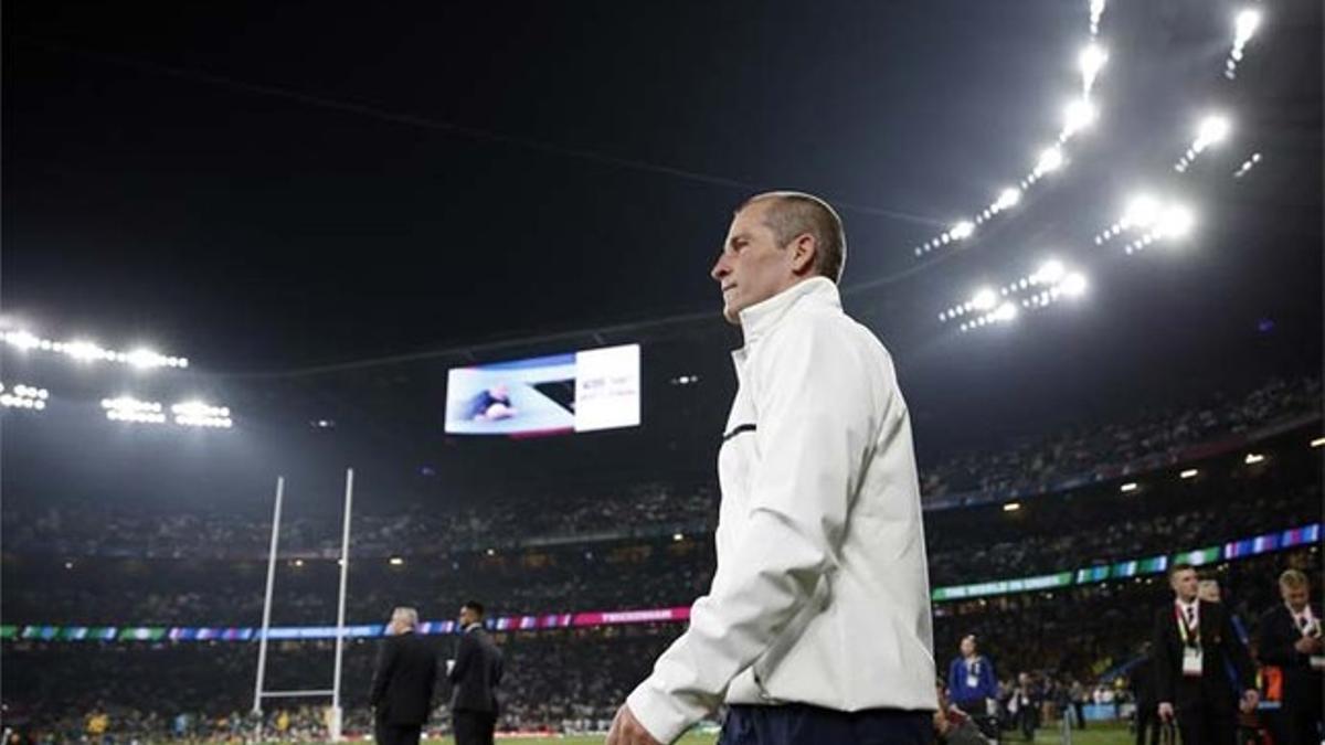 Stuart Lancaster en el partido ante Australia