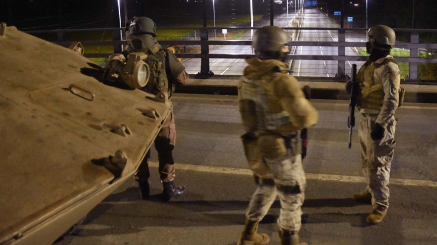 Militares en Quechereguas, en La Araucanía chilena.