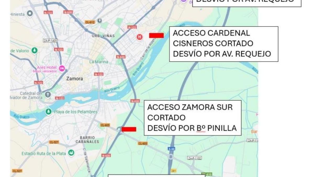 Nuevos cortes de tráfico por las obras de la avenida Cardenal Cisneros