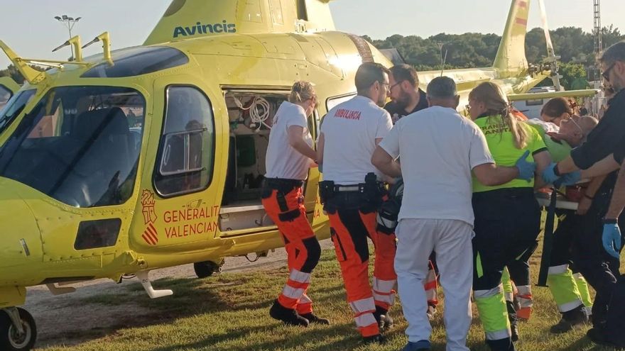 Evacuado en helicóptero un trabajador municipal de Teulada Moraira que sufrió un desvanecimiento
