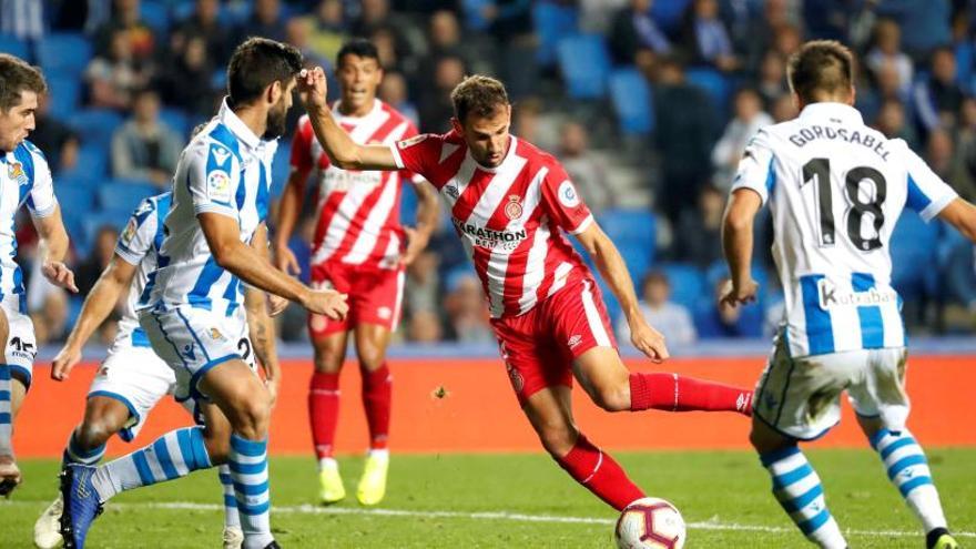 Imagen del partido entre la Real Sociedad y el Girona