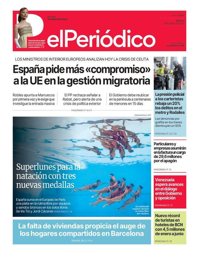 La portada de EL PERIÓDICO del 4 de agosto de 2026
