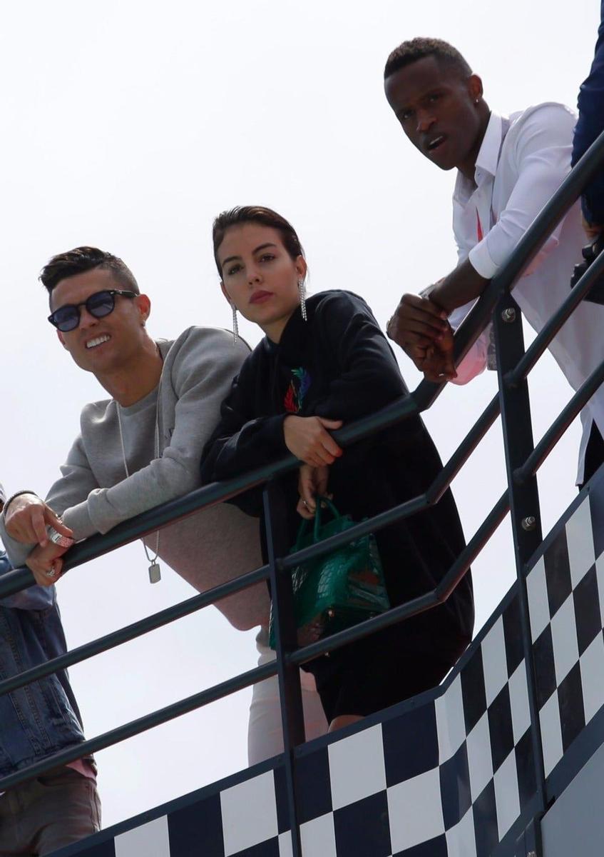 Georgina Rodríguez y Cristiano Ronaldo en la Fórmula 1 de Mónaco