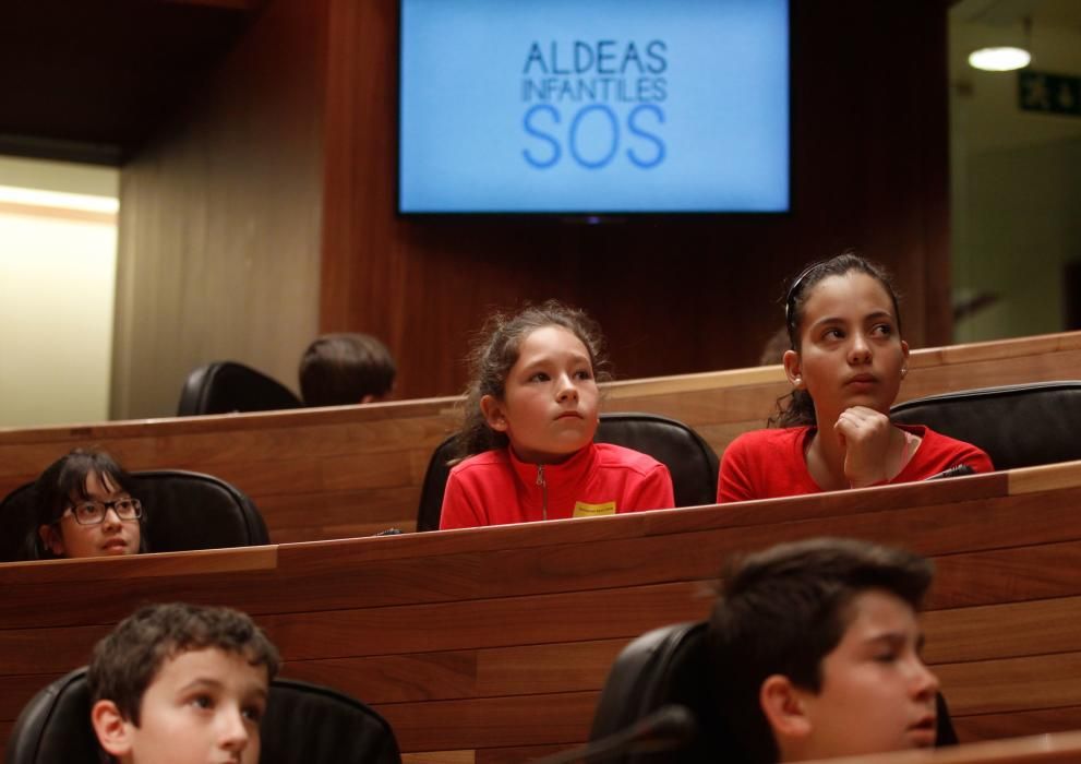 Sesenta escolares asturianos se convierten en diputados por un día