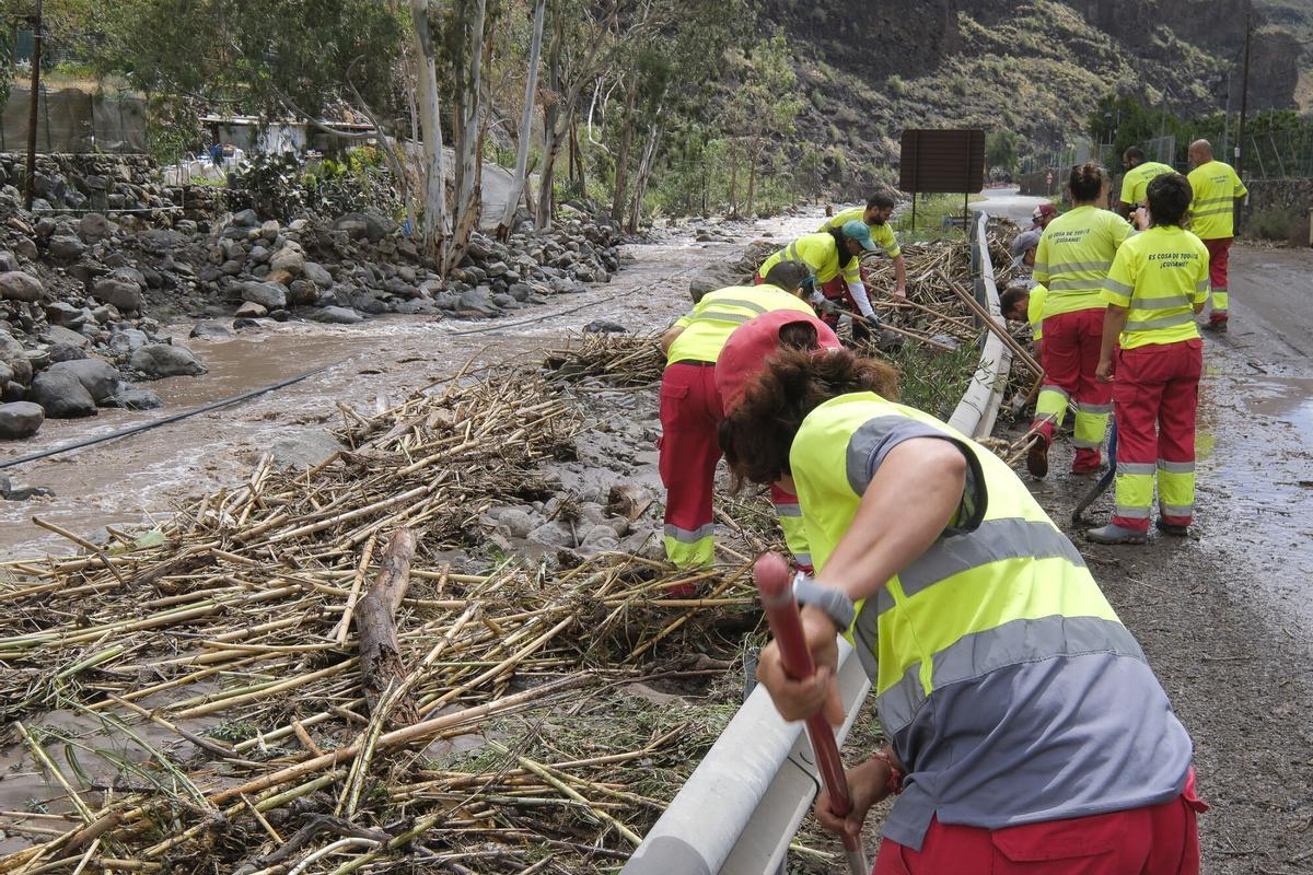 El impacto de la borrasca Therese en Mogán (Gran Canaria, 20/03/2026)