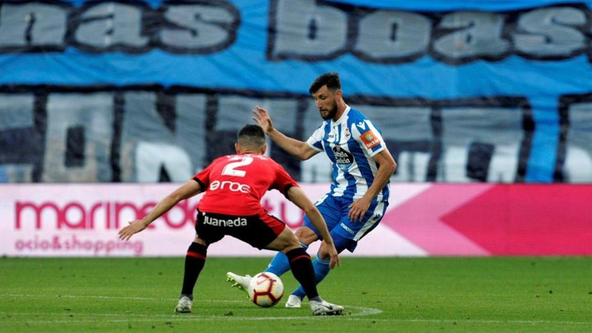 Borja Valle, cuando militaba en el Deportivo