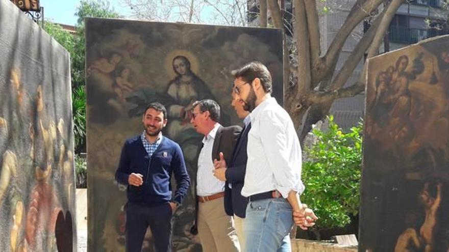 Restaurarán tres lienzos del pintor Camacho Felizes que están en el Palacio Guevara