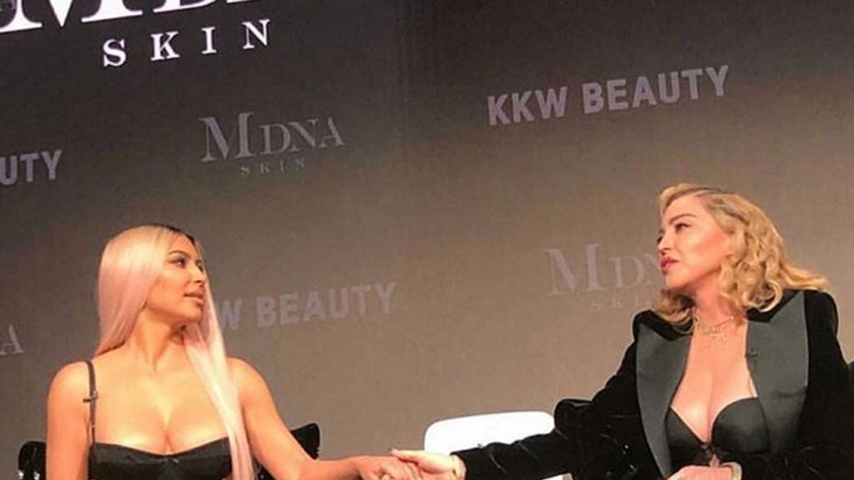 Kim Kardashian y Madonna, juntas en una charla sobre sus marcas de productos de belleza