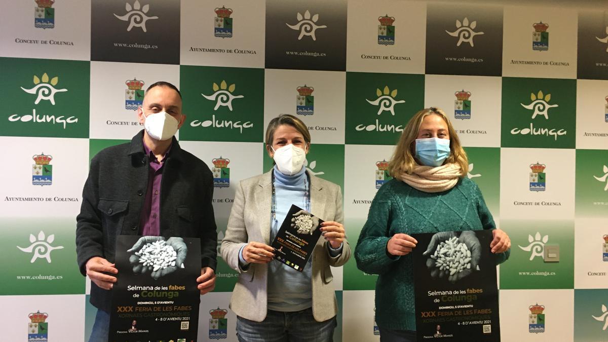 Ángel Villa, Sandra Cuesta y Blanca Gayo ayer durante la presentación de la Feria