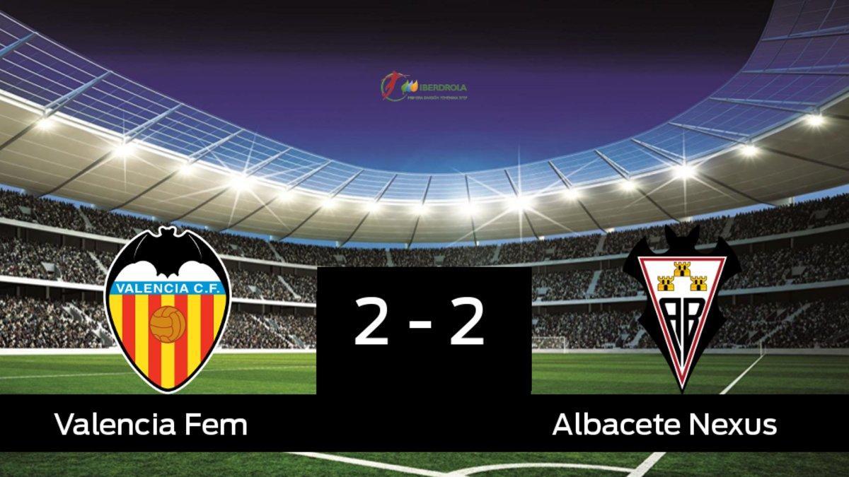 El Valencia Femenino y el Fundación Albacete sólo sumaron un punto (2-2)